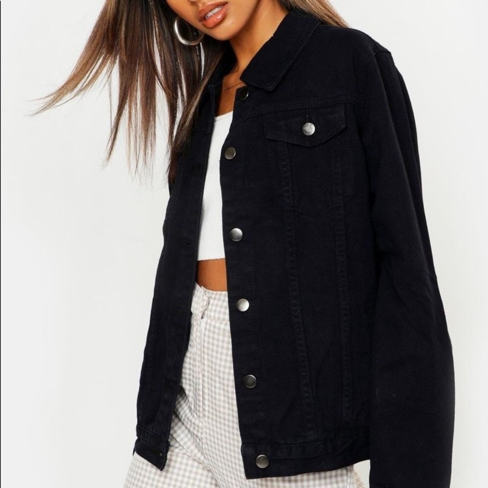 NWT Black Jean Jacket